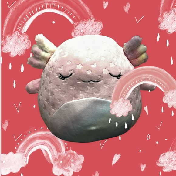 CRESSIDA 14โ GLOW IN THE DARK AXOLOTL HTF SQUISHMALLOW NWT - Picture 2 of 10